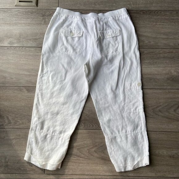 Chico’s Linen Relaxed Fit Cropped Length Pants - Picture 14 of 16